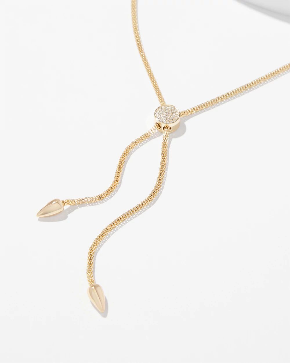 Gold Adjustable Y Necklace